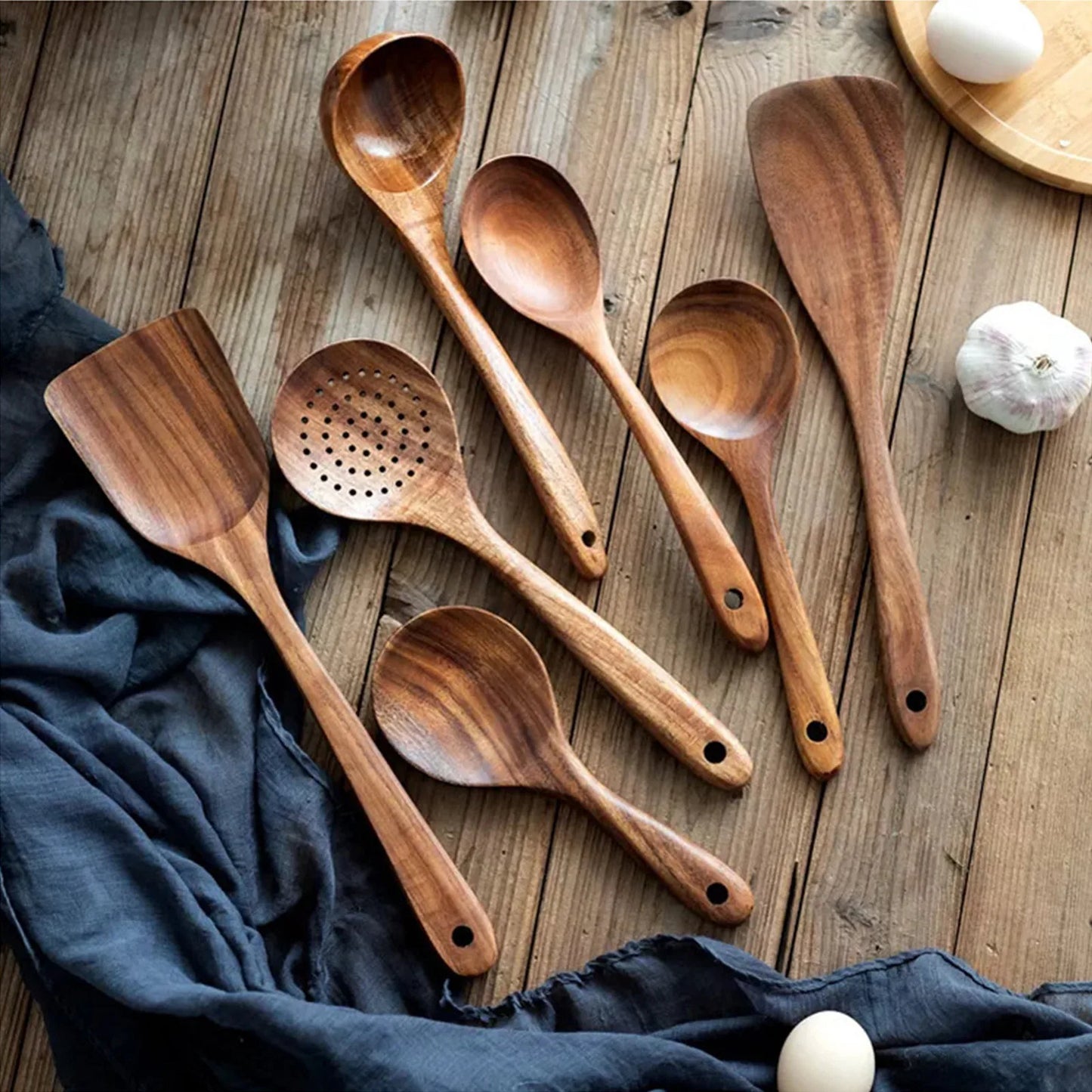 DH teak wooden Kitchen Utensils Set