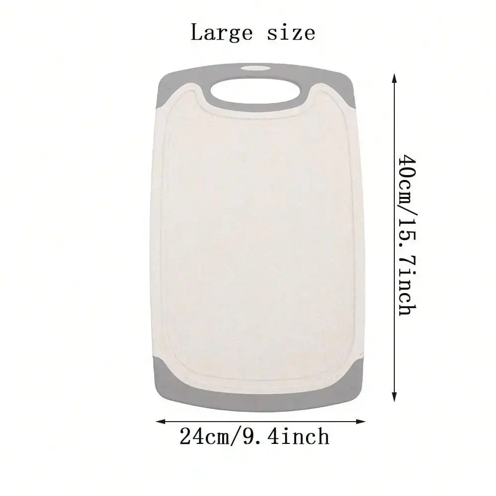 Grote DH snijplank – 40x24cm, perfect voor vlees, groenten en fruit. Met antislipvoetjes en sapgeul. Stevig, hygiënisch en krasbestendig.