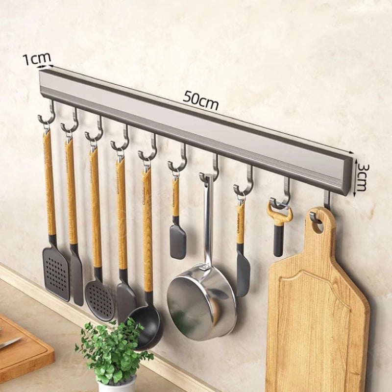 Roestvrij aluminium haakrek van DHProducts – ruimtebesparend, minimalistisch en makkelijk te monteren.