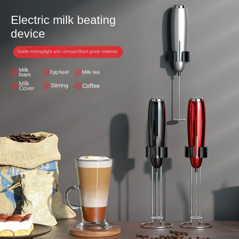 Elektrische melkopschuimer voor koffie, melk, thee en eieren – compact, voedselveilig en ideaal voor romig schuim in seconden.
