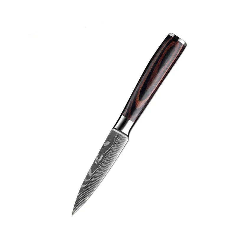 Damascus officemes van 3.5 inch – ideaal voor precisiewerk, schillen en snijden van groente en fruit