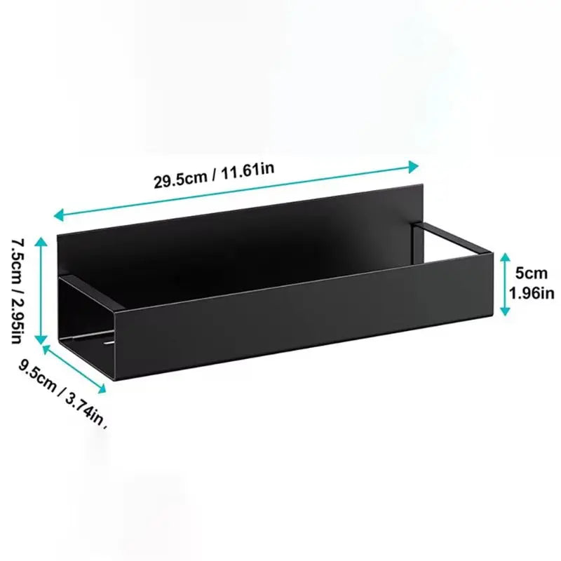 Grote DH Magnetic Fridge Shelf van 29.5 cm breed met afmetingen in cm en inch – magnetisch wandrek voor koelkast of metalen oppervlak