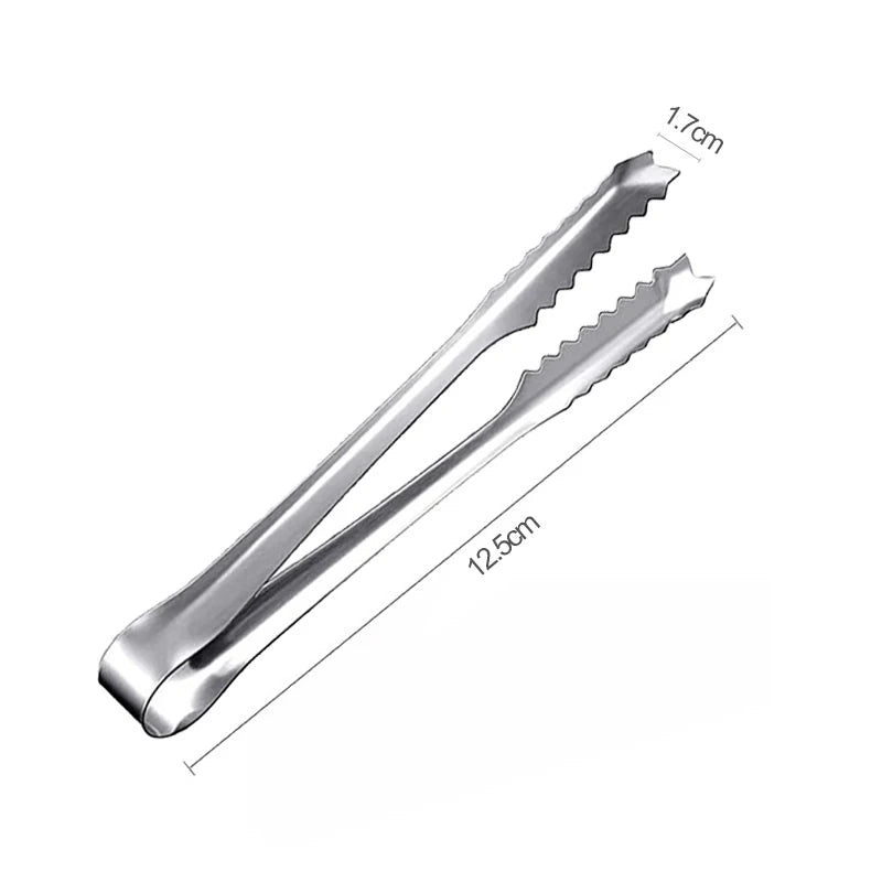 Kleine RVS serveertang van 12.5 cm met kartelgrip