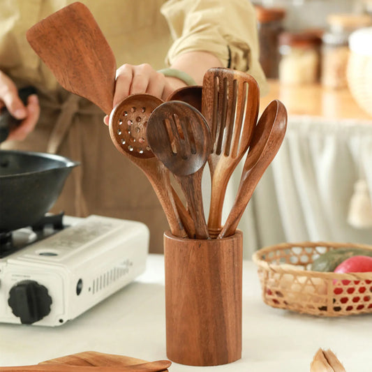 DH teak wooden Kitchen Utensils Set